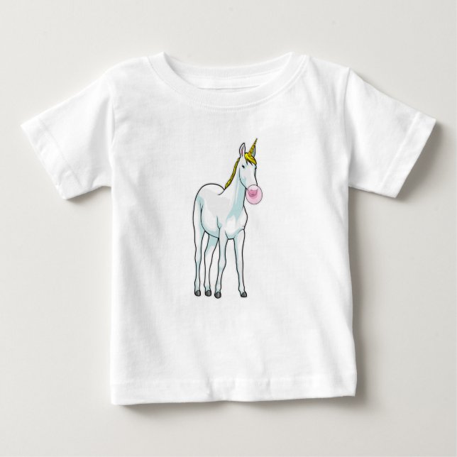 Unicorn Bubble gum T Shirt (Framsida)