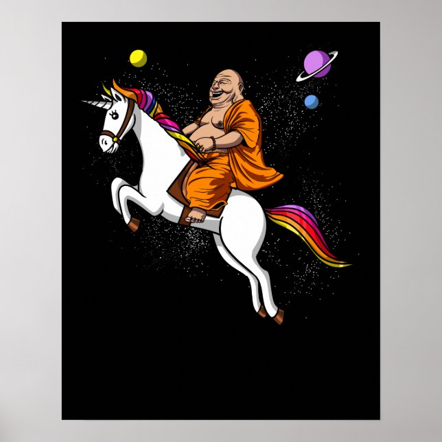 Unicorn Buddha Yoga Poster (Framsidan)
