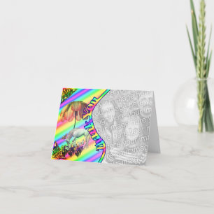 Unicorn Butterflies Tack Photo Card Kort