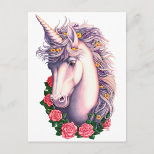 Unicorn Cameo Vykort