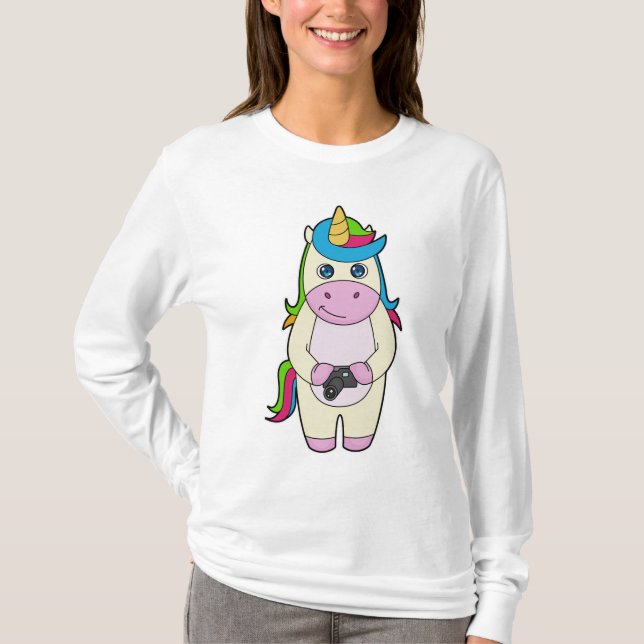 Unicorn Camera T Shirt (Framsida)