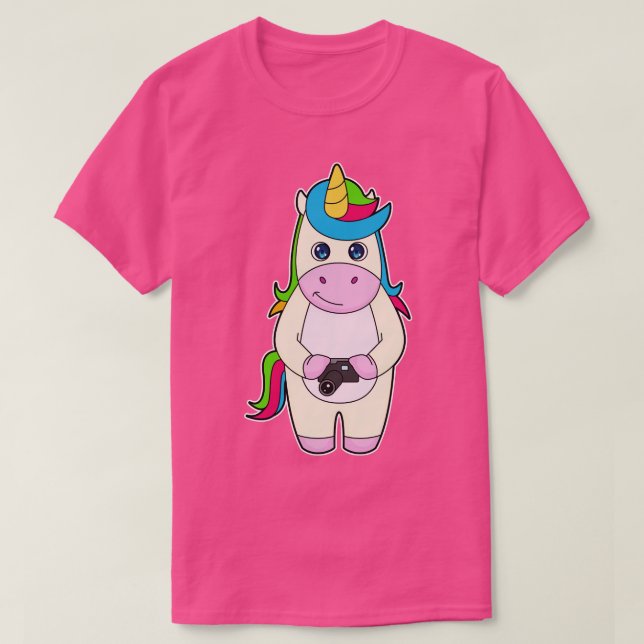 Unicorn Camera T Shirt (Design framsida)