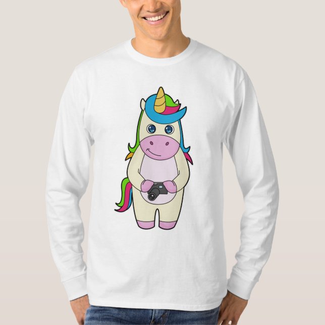 Unicorn Camera T Shirt (Framsida)