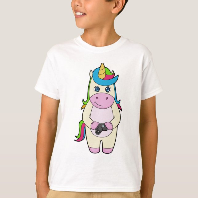 Unicorn Camera T Shirt (Framsida)