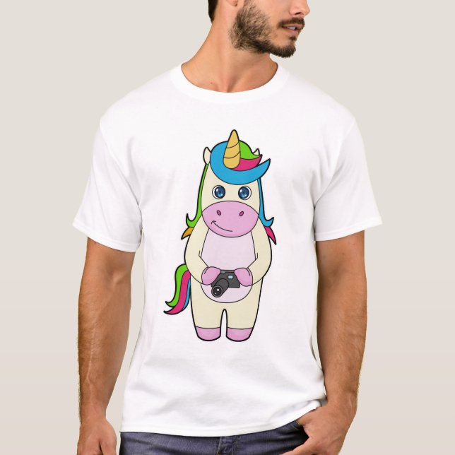 Unicorn Camera T Shirt (Framsida)