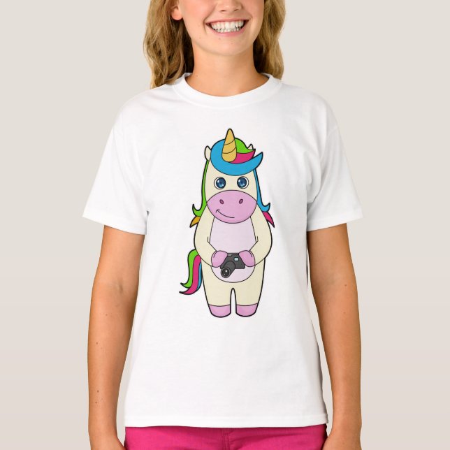 Unicorn Camera T Shirt (Framsida)