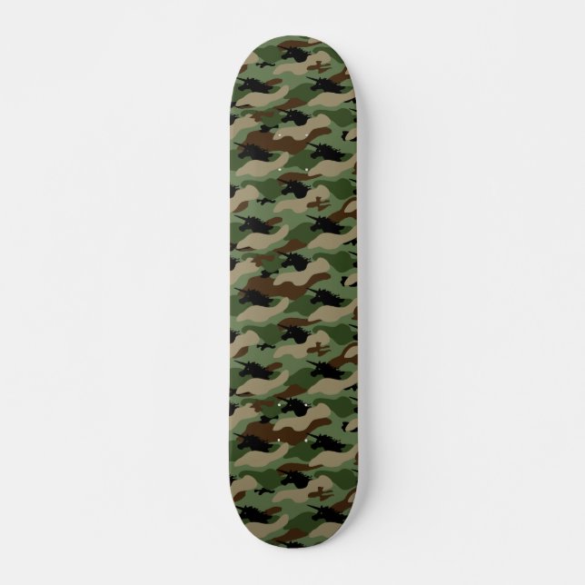 Unicorn Camouflage Skateboard (Framsida)