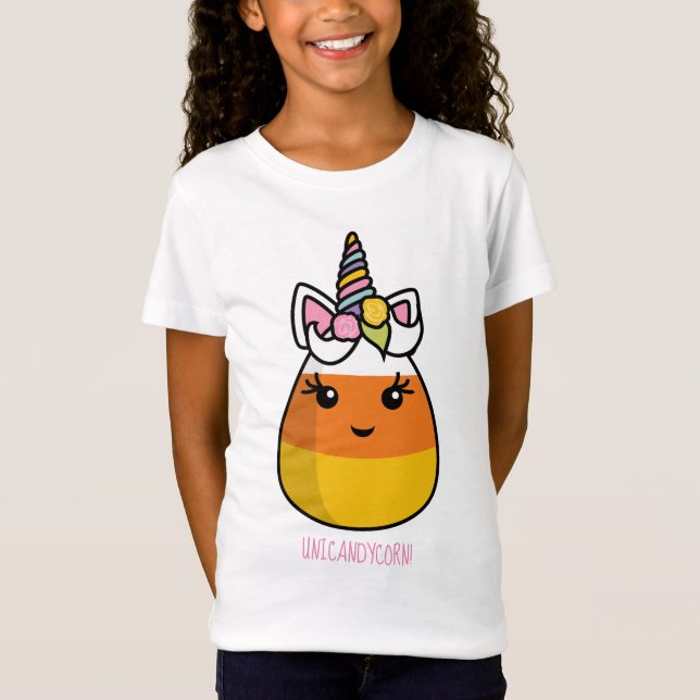 Unicorn Candy corn ~ Unicandycorn! T Shirt (Framsida)