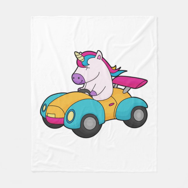 Unicorn Car Fleecefilt (Framsidan)