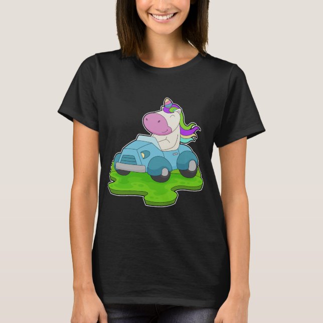 Unicorn Car T Shirt (Framsida)