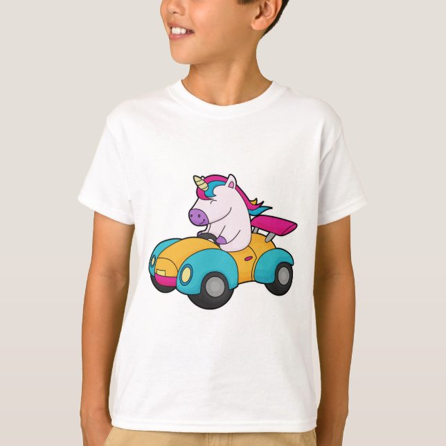 Unicorn Car T Shirt (Framsida)