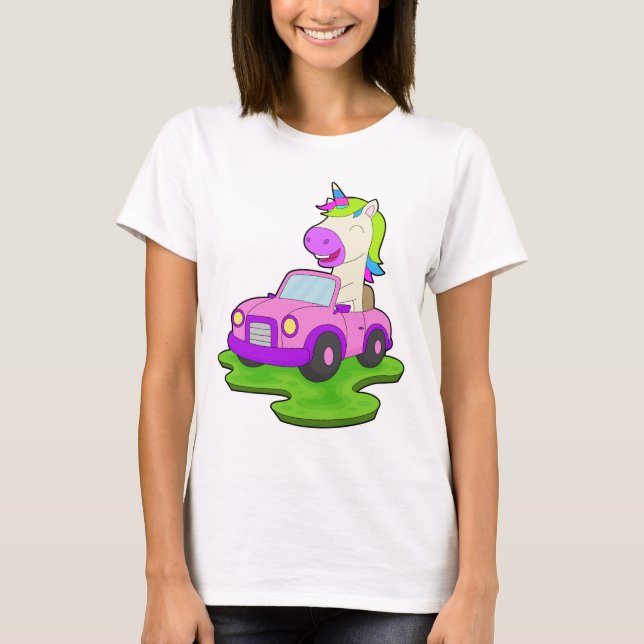 Unicorn Car T Shirt (Framsida)