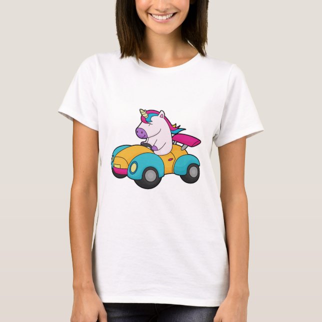 Unicorn Car T Shirt (Framsida)