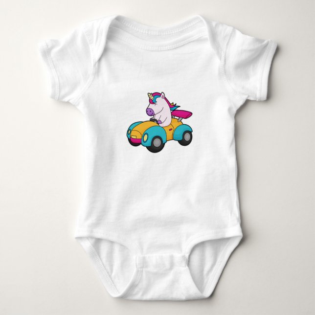 Unicorn Car T Shirt (Framsida)