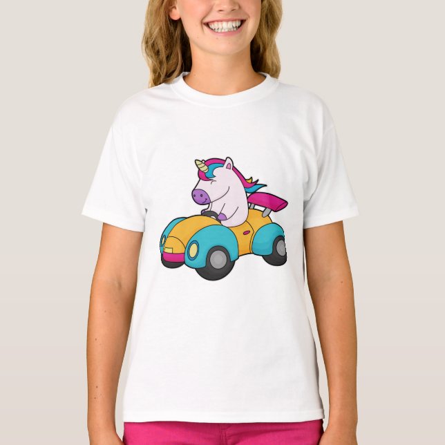 Unicorn Car T Shirt (Framsida)