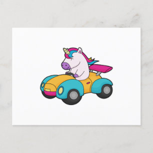Unicorn Car Vykort