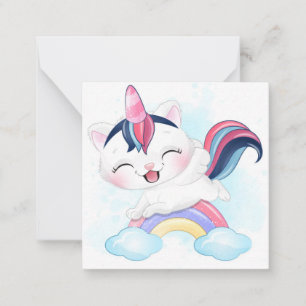 Unicorn Cat Anteckningskort