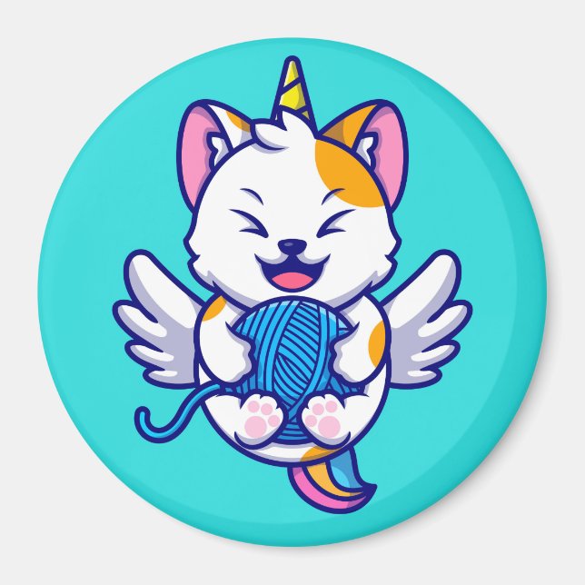 Unicorn Cat Magnet (Framsidan)