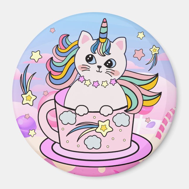 Unicorn Cat Magnet (Framsidan)
