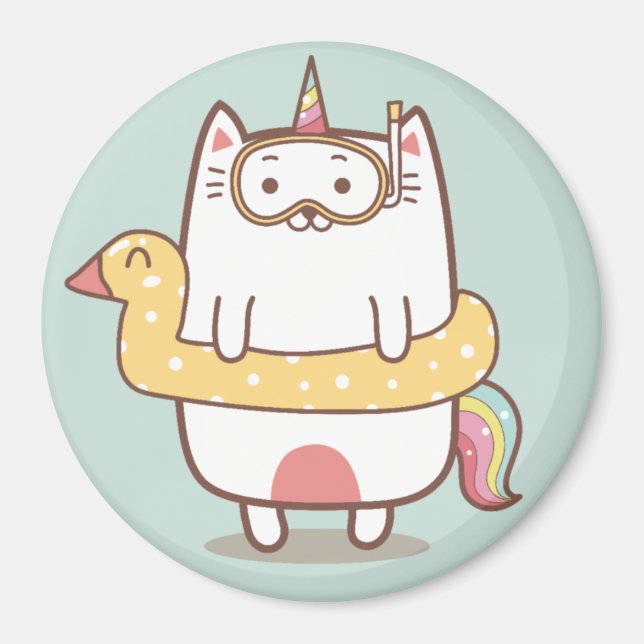 Unicorn Cat Magnet (Framsidan)