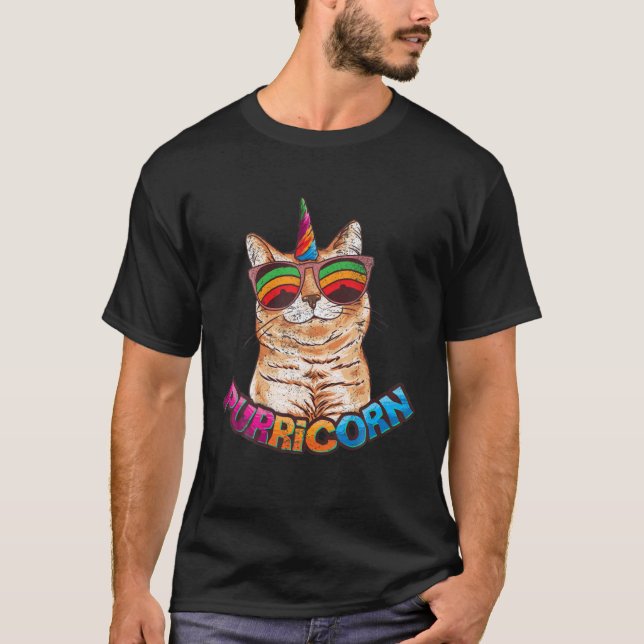 Unicorn Cat T Shirt (Framsida)