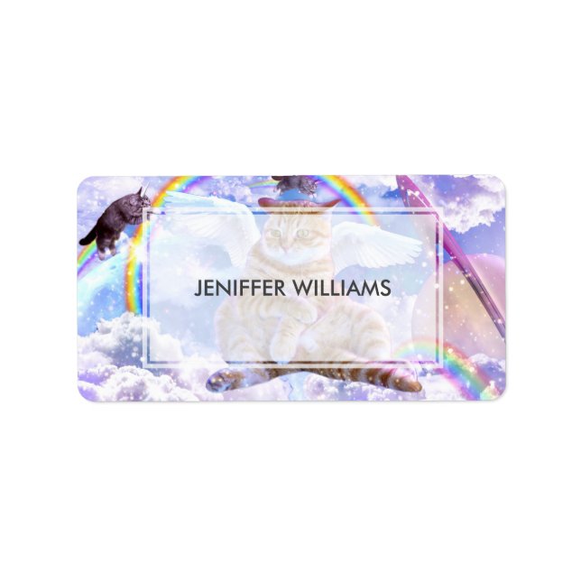 Unicorn - Caticorn Adressetikett (Framsidan)