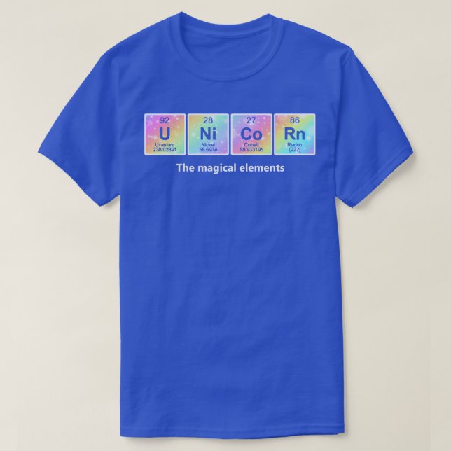 Unicorn Chemistry Magic Inslag T Shirt (Design framsida)