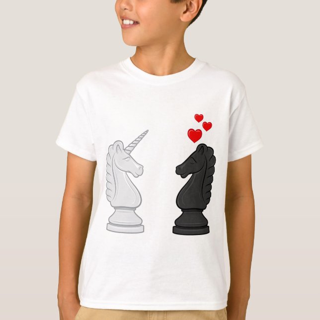 Unicorn Chess Knight T Shirt (Framsida)