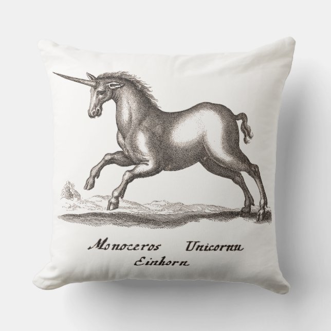 Unicorn Classic Running Magic Woodland Creature Kudde (Framsida)