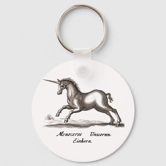 Unicorn Classic Running Magic Woodland Creature Nyckelring (Framsida)