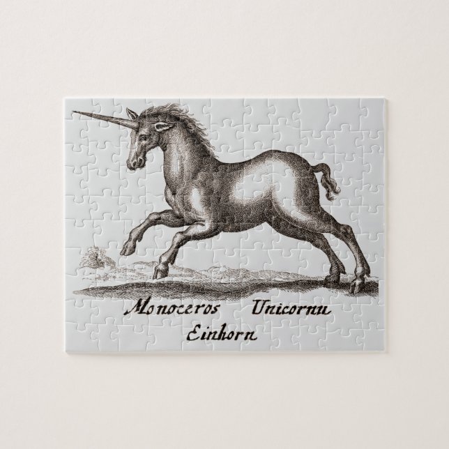 Unicorn Classic Running Magic Woodland Creature Pussel (Horisontell)