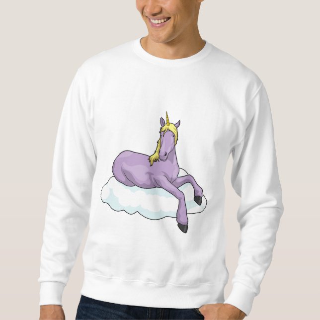 Unicorn Cloud Lång Ärmad Tröja (Framsida)