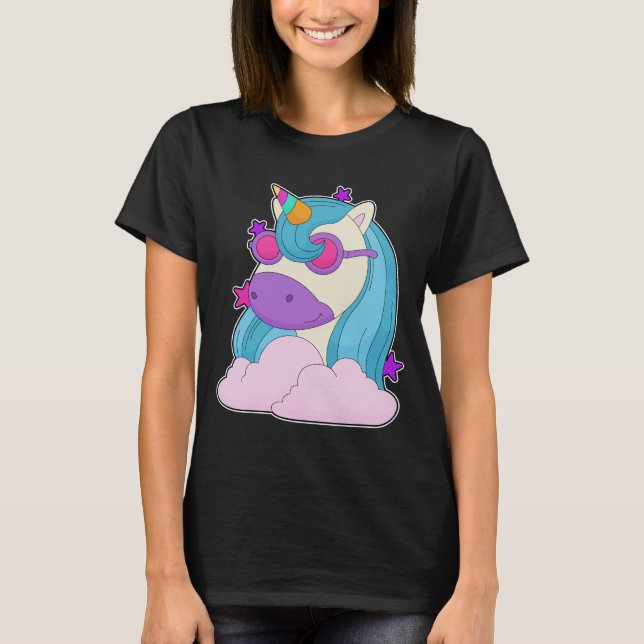 Unicorn Clouds T Shirt (Framsida)