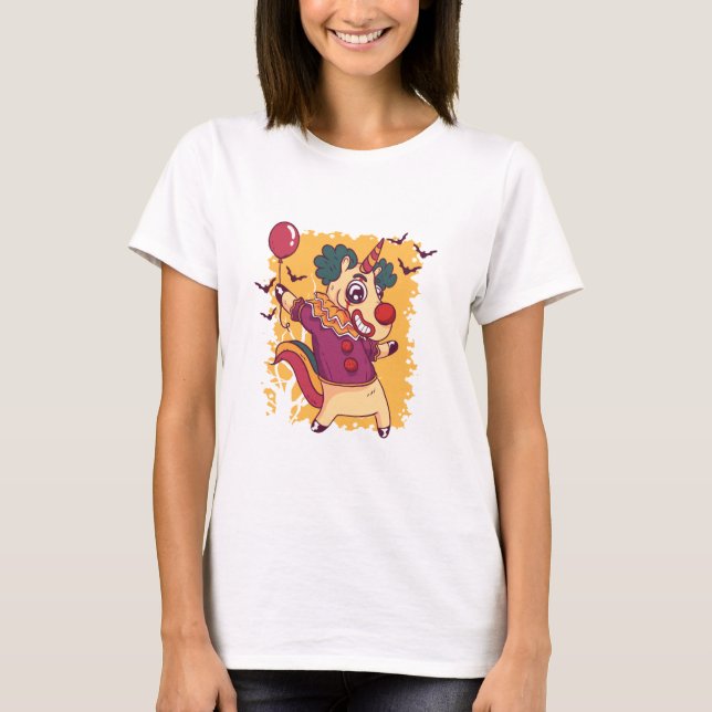 Unicorn Clown T Shirt (Framsida)