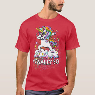 Unicorn-coola-dabbing på 50 år t shirt