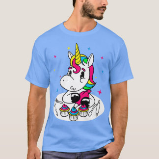 Unicorn Cuptårta Baker I Funny Cake Baking T Shirt