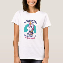 Unicorn Cuptårta Recipe T-Shirt