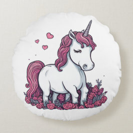 unicorn cushion rund kudde