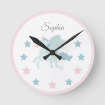 Unicorn Custom Name Cute Pink Blue