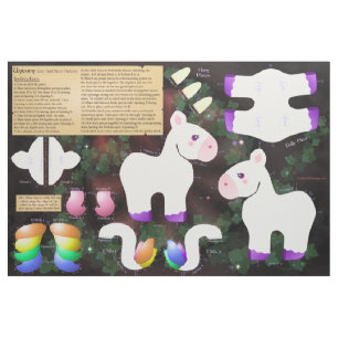 Unicorn cut-and-Sew Fabric Tyg