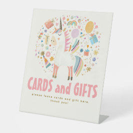 Unicorn Cute Birthday Party Cards and Gifts Sign