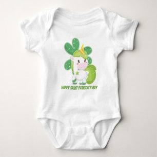 Unicorn Cute flicka Saint patrick's day T Shirt