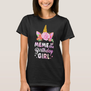 Unicorn Cute Memory of the Birthday Girl Mor D T Shirt