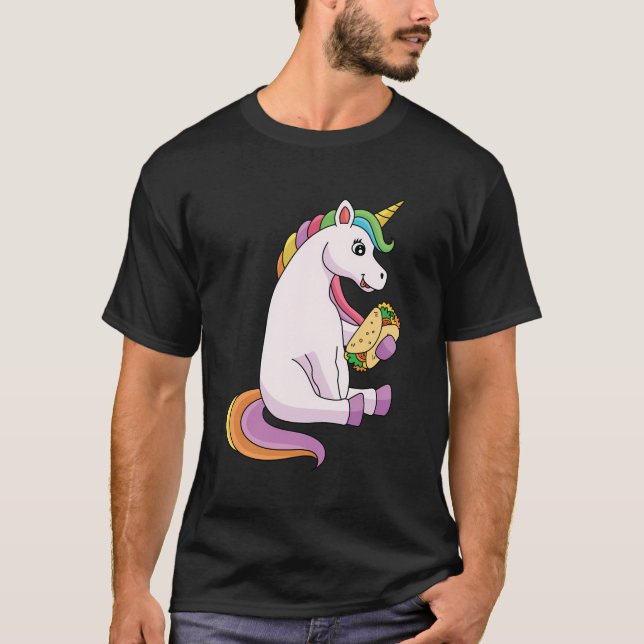 Unicorn Cute Rainbow Animal - Mythical Horse Unico T Shirt (Framsida)