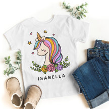 Unicorn Cute Whimsical Girly Personlig Namn