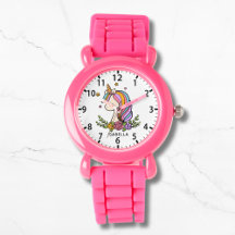 Unicorn Cute Whimsical Girly Rosa Blommigt