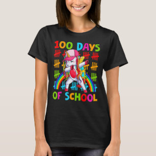 Unicorn Dab Dabbing 100 Day of School 100 Days G T Shirt