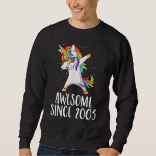 Unicorn Dab Fantastisk 19:e födelsedagen sedan 200 Lång Ärmad Tröja