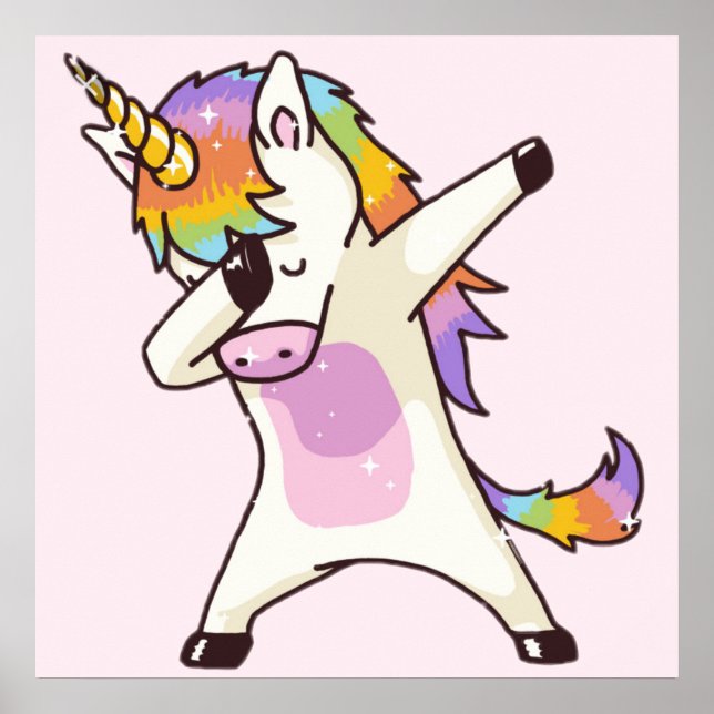 Unicorn Dab Poster (Framsidan)