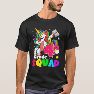 Unicorn Dabb för back to school, fjärde Klass T Shirt